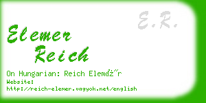 elemer reich business card